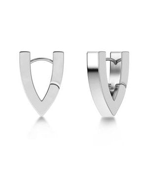 Edblad Valley small v hoop earrings gold