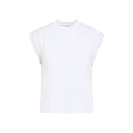 Peserico A06825 sleeveless Frill Top