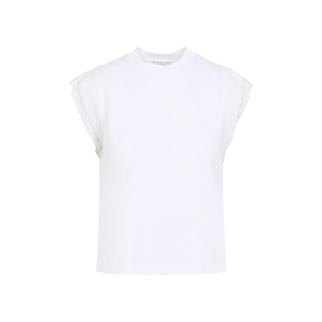 Peserico A06825 sleeveless Frill Top