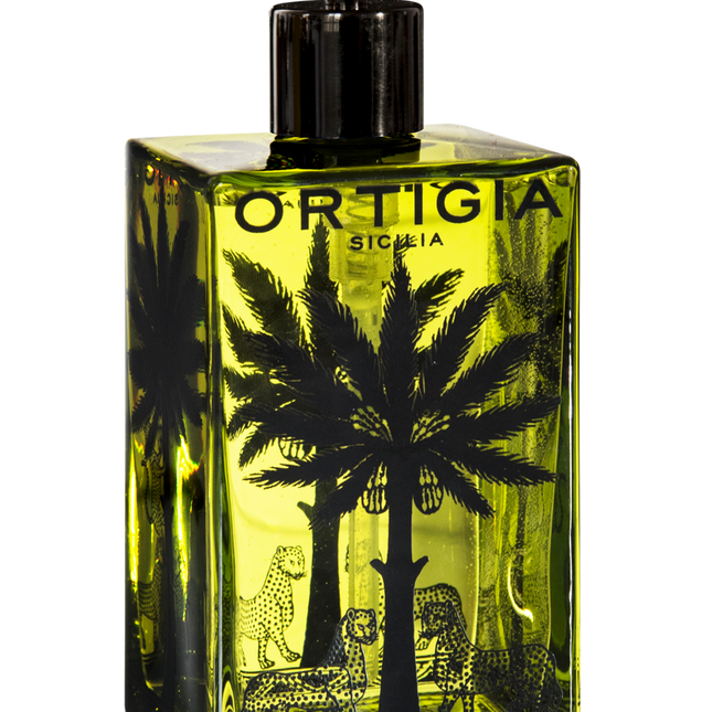 Ortigia Fico glass liquid soap green