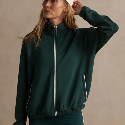Varley Magda Zip Through Sweat – Green