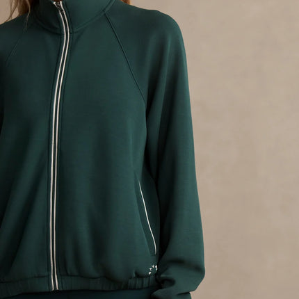 Varley Magda Zip Through Sweat – Green