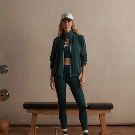 Varley Magda Zip Through Sweat – Green
