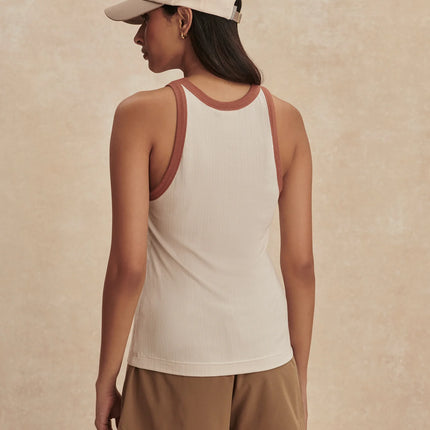 Varley Marlene Fitted Tank - Oatmeal