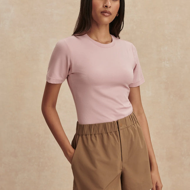 Varley Regina Fitted Tee – Zephyr Mauve