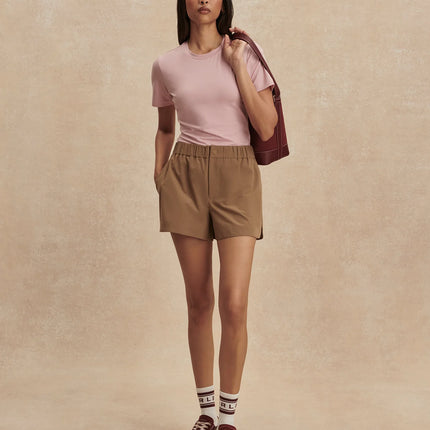 Varley Regina Fitted Tee – Zephyr Mauve