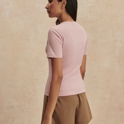 Varley Regina Fitted Tee – Zephyr Mauve