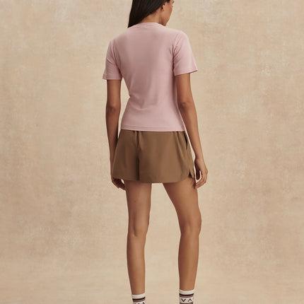 Varley Regina Fitted Tee – Zephyr Mauve