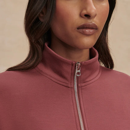 Varley Mavis Mock Neck Sweat – Wild Rhubarb