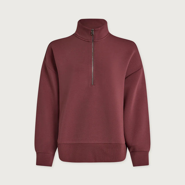 Varley Mavis Mock Neck Sweat – Wild Rhubarb
