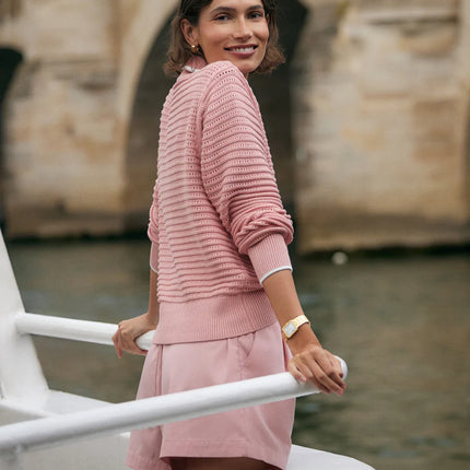 Varley Morewenna Half Zip Knit – Mellow Rose