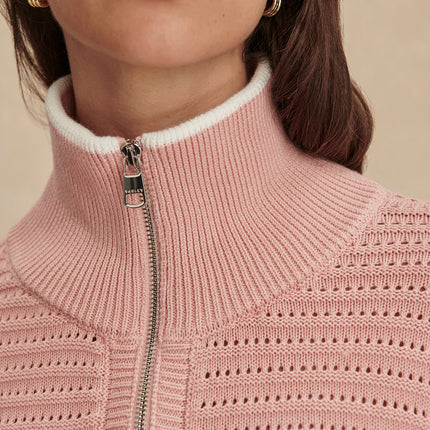 Varley Morewenna Half Zip Knit – Mellow Rose