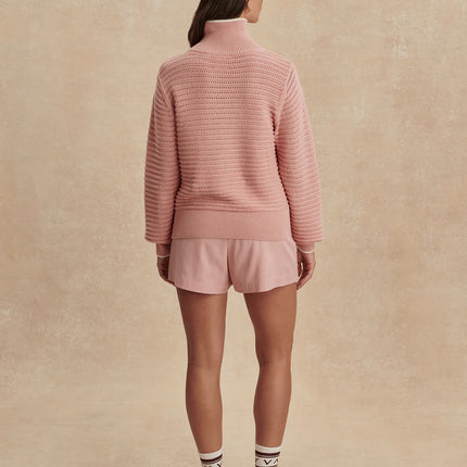 Varley Morewenna Half Zip Knit – Mellow Rose
