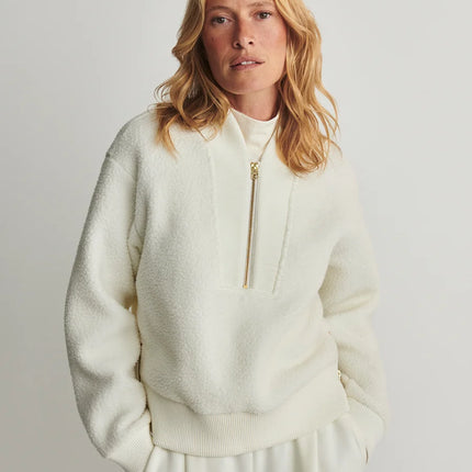 Varley Mumford Half Zip Fleece – Egret