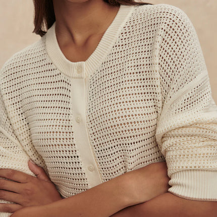 Varley Pembroke Knit Cardigan – Egret