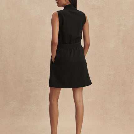 Varley Polyanna Half Zip Dress – Black