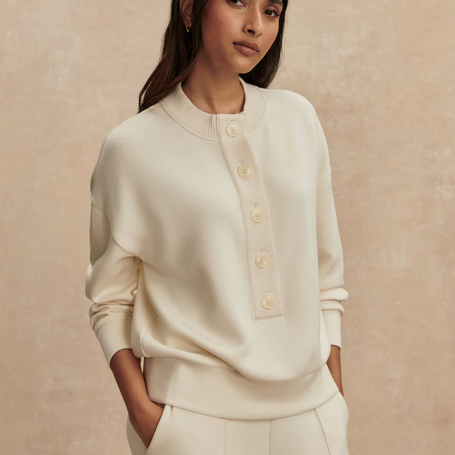 Varley Reena Button Front Sweat