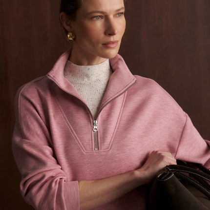 Varley Hawley Half Zip Sweat – Rose Marl