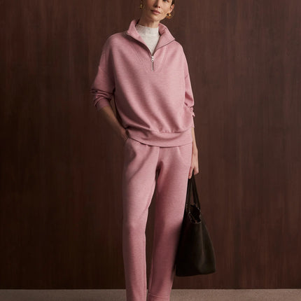 Varley Hawley Half Zip Sweat – Rose Marl