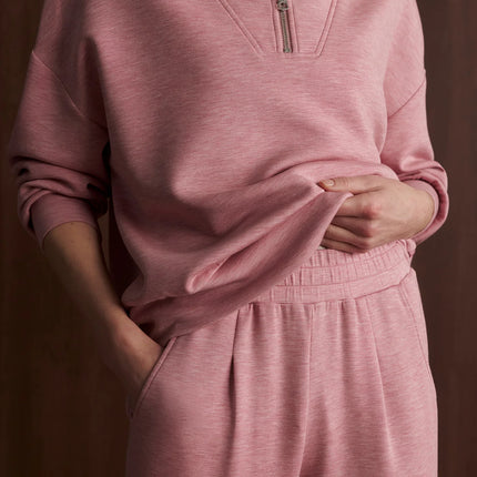 Varley Hawley Half Zip Sweat – Rose Marl