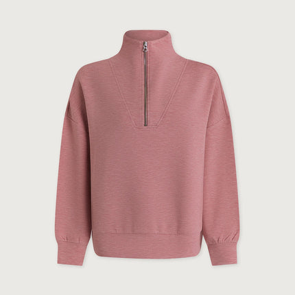 Varley Hawley Half Zip Sweat – Rose Marl