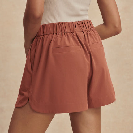 Varley Nila Mid Rise Short – Terracotta