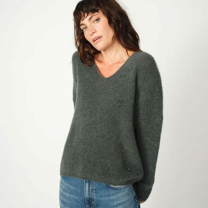 Mos Mosh Thora v neck mohair knit