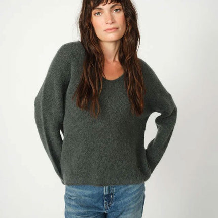 Mos Mosh Thora v neck mohair knit