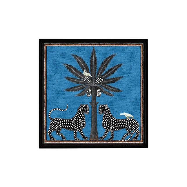 Ortigia square tray blue