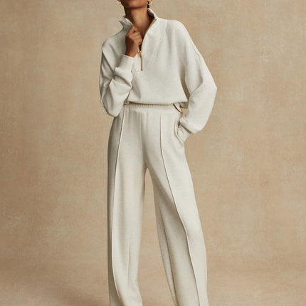 Varley Wide Leg Pant 30" – Ivory Marl