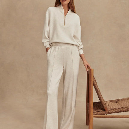 Varley Wide Leg Pant 30" – Ivory Marl